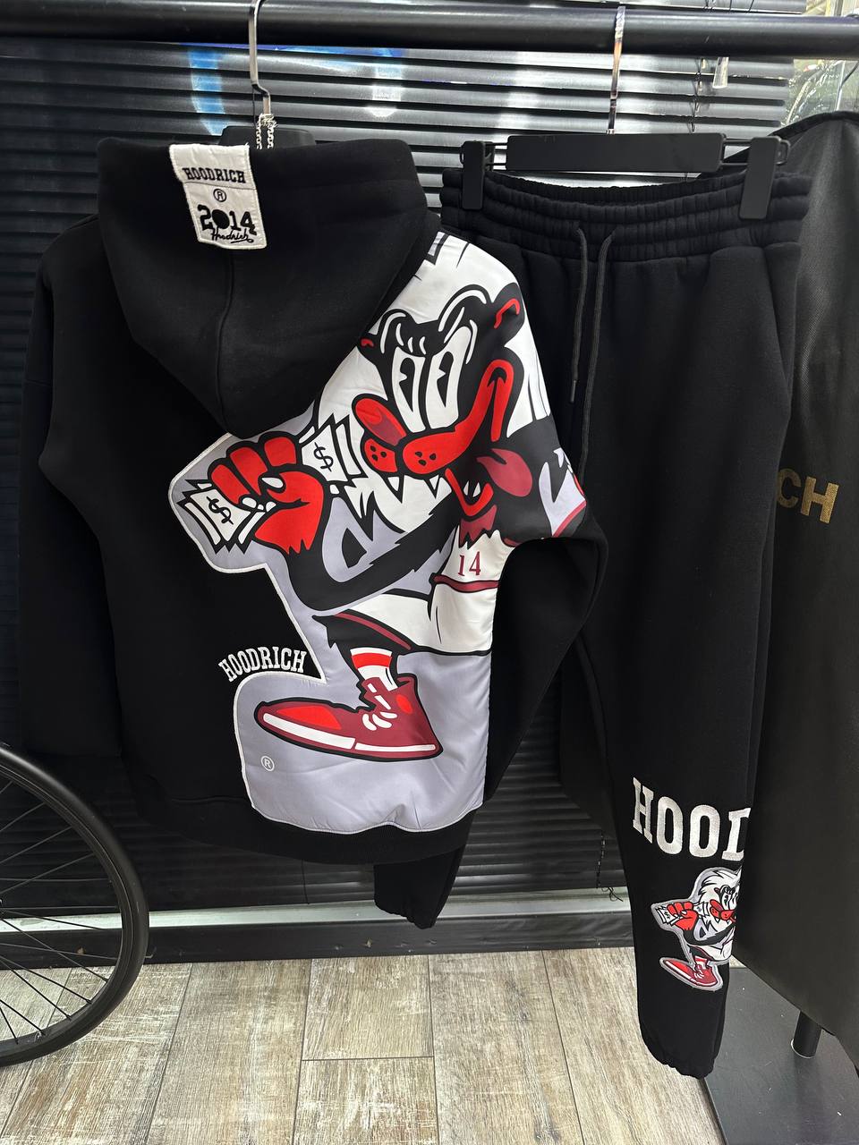 HOODRICH TRACKSUIT CACH THE MONEY NEGRU/ALBASTRU